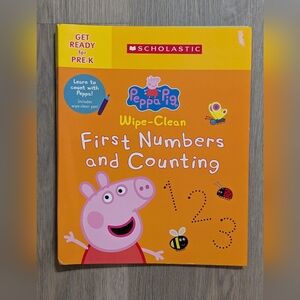 Scholastic Peppa Pig Wipe-Clean Numbers Book - Preloved